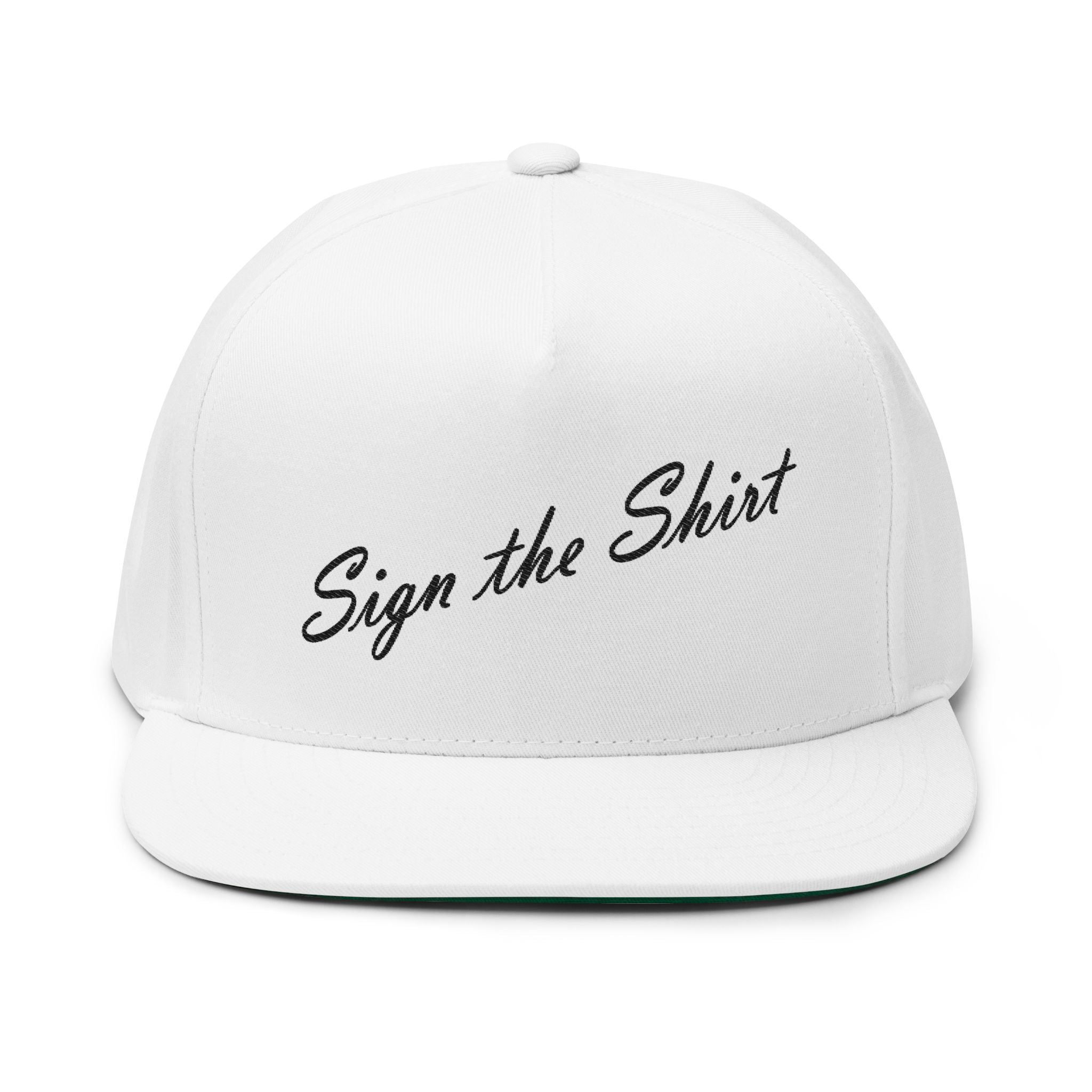 Embroidered Flat Bill Cap - Stylish Headwear for Casual Outings, Sign the Shirt, Trendy Accessory, Gifts for Him/Her, Summer Fashion